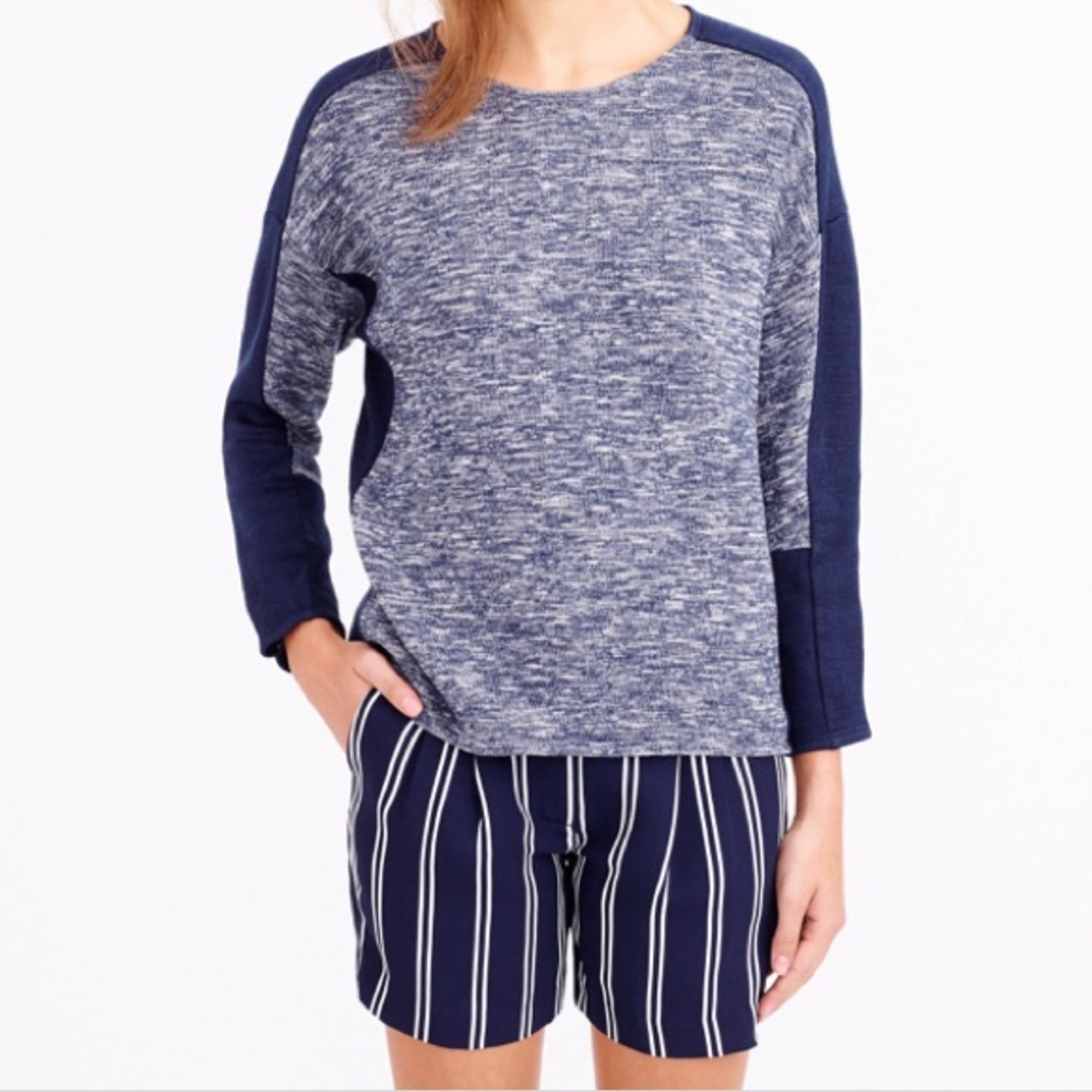 J.Crew Colorblock Jasp Wool Sweater Size Large - image 1